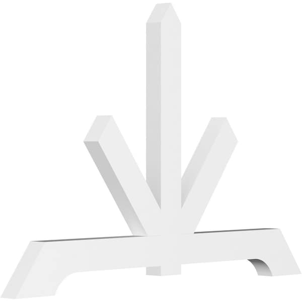 Ekena Millwork Vanguard Architectural Grade PVC Gable Bracket, 84"W x 56"H x 4"D x 6"F, 16/12 Pitch GBP084X56X0406VAN00 - main